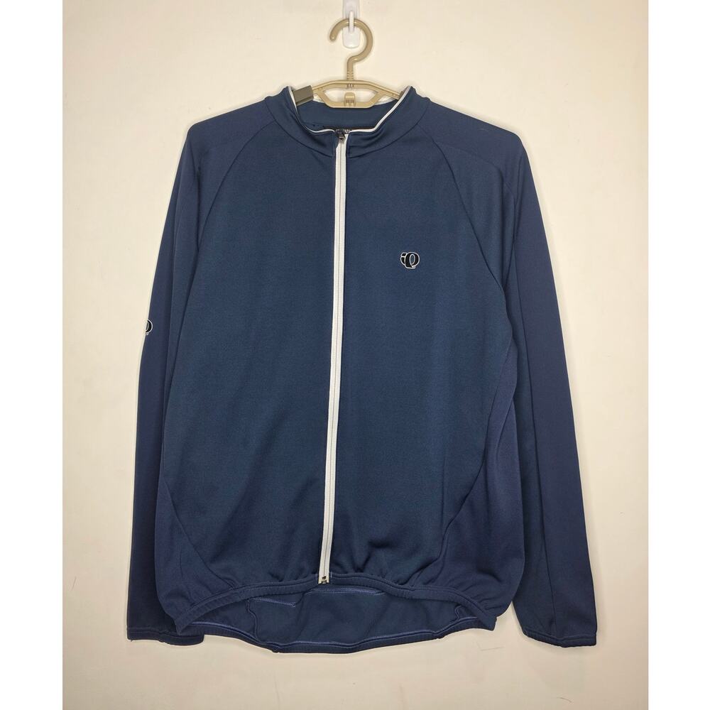 Pearl Izumi blue long sleeve full zip cycling jersey rear pockets - XL - biking